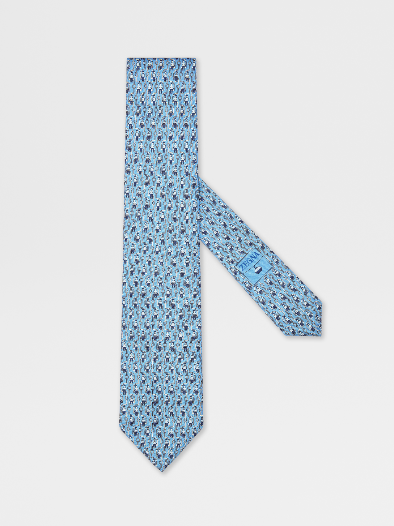 Corbata de Seda Azul Claro